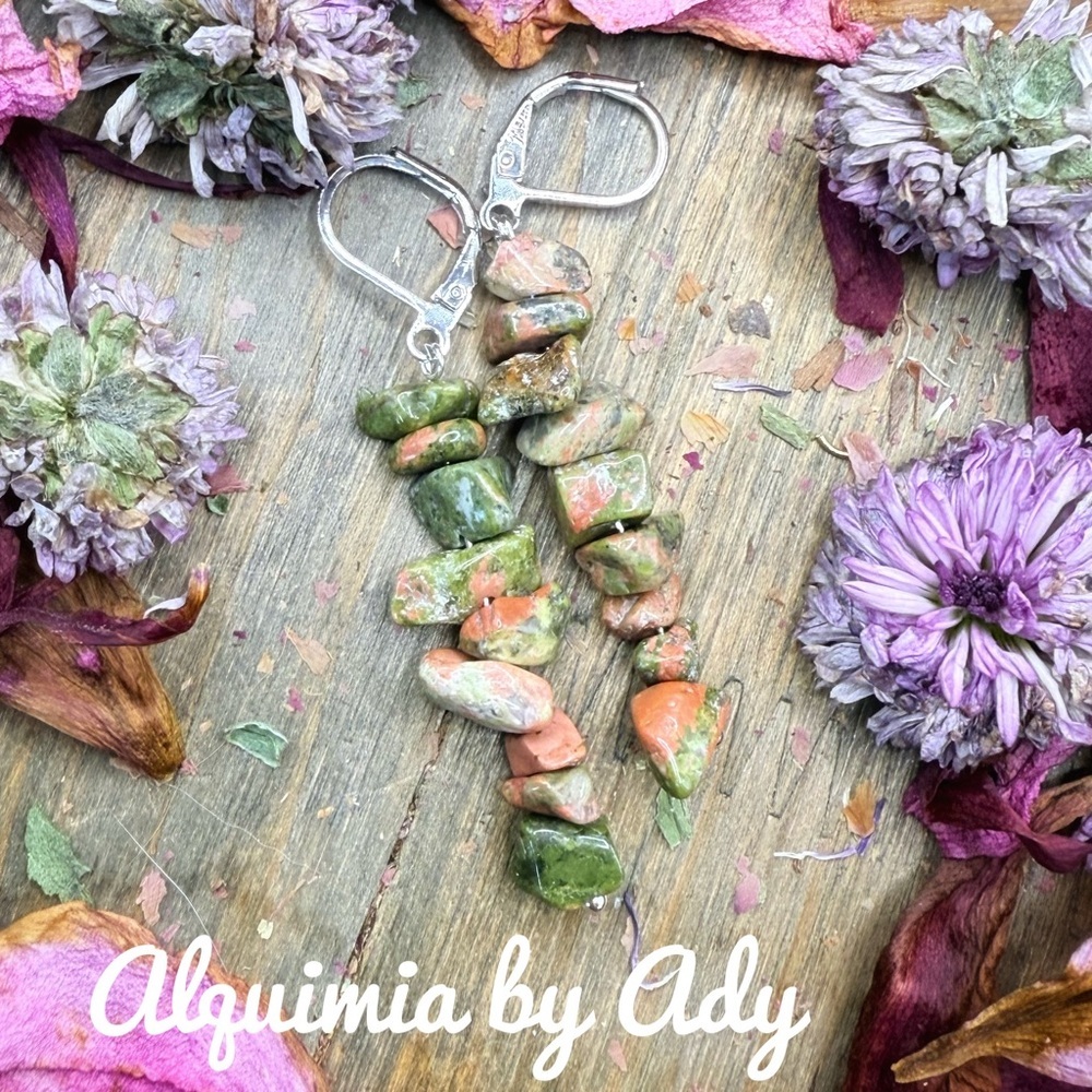 Unakite GOLD + BOHO NEUTRAL earrings